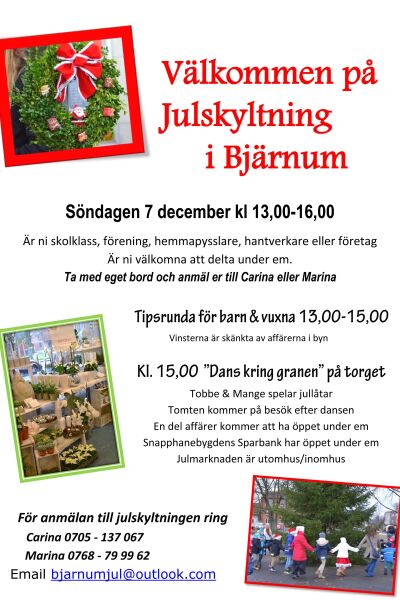 Julskyltning i Bjärnum