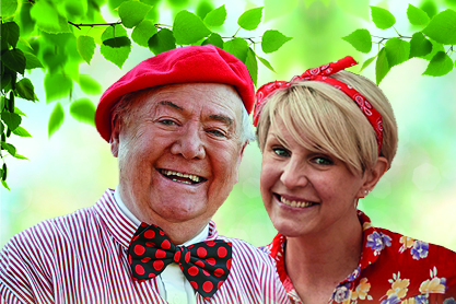 Ingvar och Maria. Bilden är ett montage