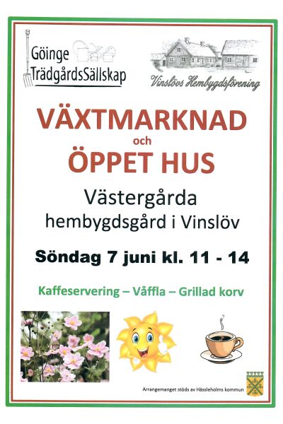 Växtmarknad och Öppet hus på Västergårda