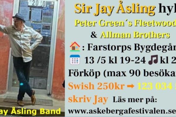 Sir Jay Åsling Band på Farstorps Bygdegård