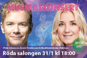 Musikalkonsert med Peter Johansson, Emmi Christensson och Musikteaterskolan i Bjärnum.