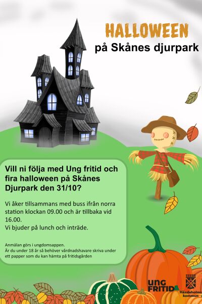 Vill du följa Ung fritid och fira halloween på skånes djurpark den 31/10