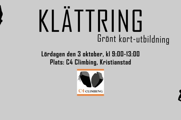 Grönt kort-utbildning för klättring - fullbokad!