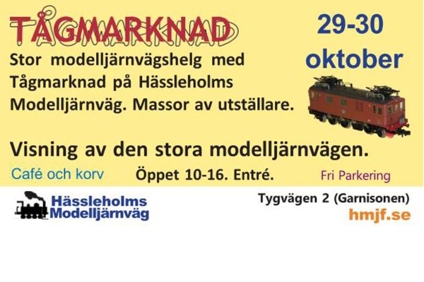 Tågmarknad på Hässleholms Modelljärnväg