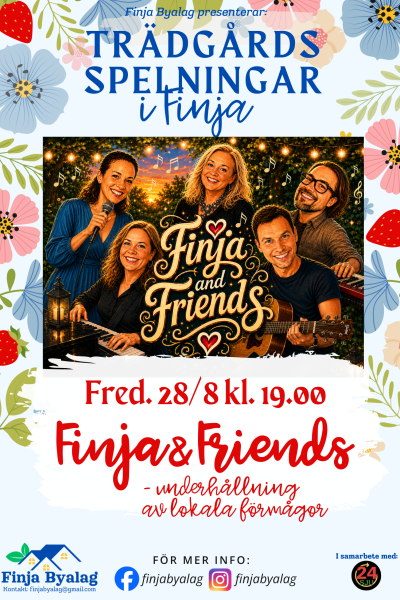 Trädgårdsspelning i Finja med Finja&Friends