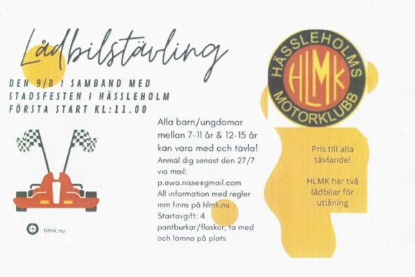 Lådbilsrally i samband med Stadsfesten i Hässleholm